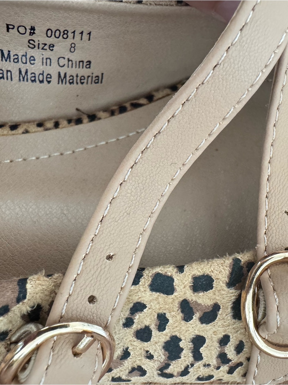 Journee Collection Leopard Print Pointed Toe Mary Jane Flats - Picture 6 of 8